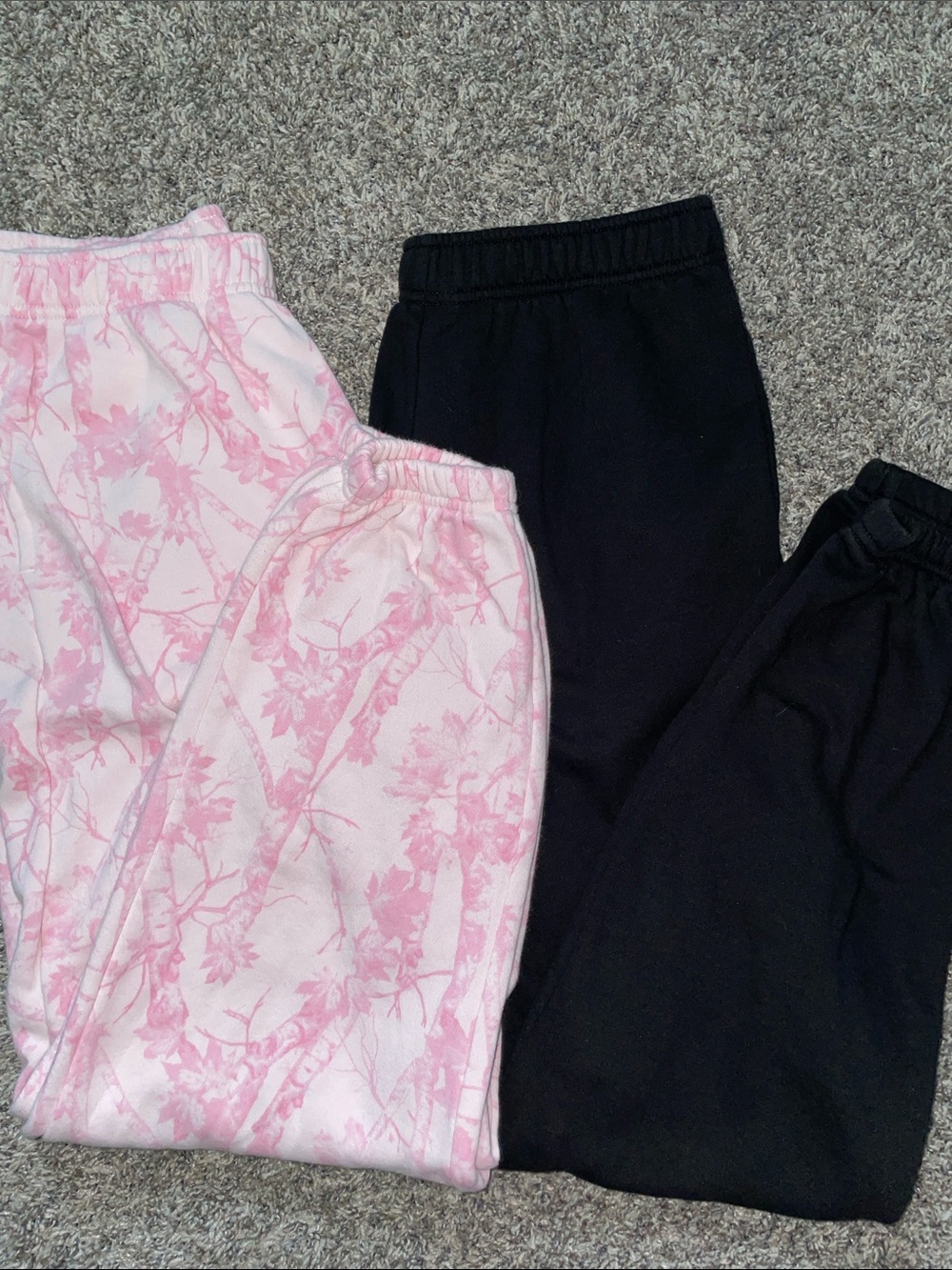 No Boundaries Pink Camo & Black  Jogger Sweatpants Bundle